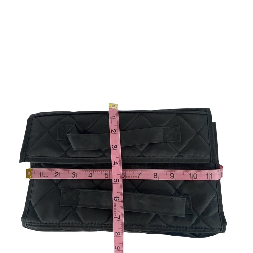 Roll-up hanging cosmetic toiletry organizer 4 zip pouches, padded, carry handle - Picture 12 of 12